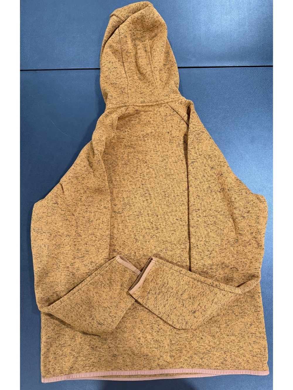 Wrangler Workwear Men's Large Pullover Hoodie Brown Heather Knit Fleece Lined - Picture 7 of 7